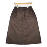 MHL. 595-1132504 FINE COMPACT COTTON POPLIN ロングスカート ブラウン レディース エムエイチエル【中古】5-1004M∞