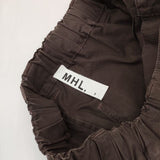MHL. 595-1132504 FINE COMPACT COTTON POPLIN ロングスカート ブラウン レディース エムエイチエル【中古】5-1004M∞