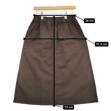 MHL. 595-1132504 FINE COMPACT COTTON POPLIN ロングスカート ブラウン レディース エムエイチエル【中古】5-1004M∞