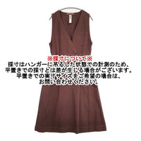 MHL. 595-9256503 soft twisted yarn cotton ジャンパースカート ノースリーブ ワンピース ワインレッド レディース エムエイチエル【中古】5-1004M∞
