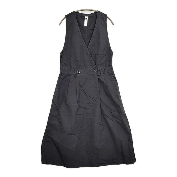 MHL. 595-9156502 FINE COMPACT COTTON POPLIN DRESS 1 ジャンパースカート ワンピース ネイビー レディース エムエイチエル【中古】5-0725S♪