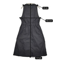 MHL. 595-9156502 FINE COMPACT COTTON POPLIN DRESS 1 ジャンパースカート ワンピース ネイビー レディース エムエイチエル【中古】5-0725S♪