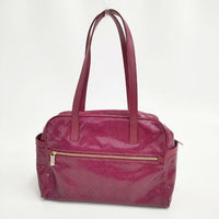 Mackintosh LONDON エナメル 総柄 ボストンバッグ トートバッグ ピンク レディース マッキントッシュ【中古】5-0918G∞