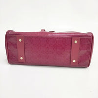 Mackintosh LONDON エナメル 総柄 ボストンバッグ トートバッグ ピンク レディース マッキントッシュ【中古】5-0918G∞