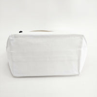 TEMBEA 新品 ROLL TOP TOTE 定価22000円 コットン トートバッグ カーキ ホワイト レディース テンベア【中古】5-0813G◎#