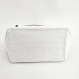 TEMBEA 新品 ROLL TOP TOTE 定価22000円 コットン トートバッグ カーキ ホワイト レディース テンベア【中古】5-0813G◎