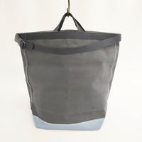 TEMBEA 未使用品 ROLL TOP TOTE 定価22000円 コットン トートバッグ チャコールグレー ライトブルー レディース テンベア【中古】5-0813G◎#