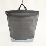 TEMBEA 未使用品 ROLL TOP TOTE 定価22000円 コットン トートバッグ チャコールグレー ライトブルー レディース テンベア【中古】5-0813G◎#