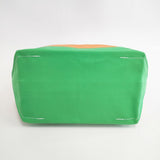 TEMBEA 未使用品 ROLL TOP TOTE 定価22000円 コットン トートバッグ オレンジ グリーン レディース テンベア【中古】5-0813G◎