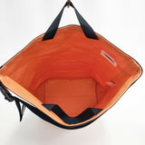 TEMBEA 未使用品 ROLL TOP TOTE 定価22000円 コットン トートバッグ オレンジ グリーン レディース テンベア【中古】5-0813G◎