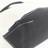 TEMBEA 未使用品 ROLL TOP TOTE 定価22000円 コットン トートバッグ キナリ ブラック レディース テンベア【中古】5-0813G◎