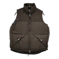 ENDS and MEANS 新品 定価60500円 S ナイロン ダウンベスト 24AW AfricanBLK カーキ メンズ エンズアンドミーンズ【中古】5-0820T∞