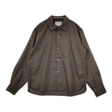 ENDS and MEANS 新品 定価29700円 S ウール 長袖シャツ 24AW ベージュ メンズ エンズアンドミーンズ【中古】5-0820T∞
