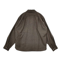 ENDS and MEANS 新品 定価29700円 S ウール 長袖シャツ 24AW ベージュ メンズ エンズアンドミーンズ【中古】5-0820T∞