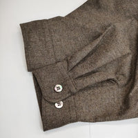 ENDS and MEANS 新品 定価29700円 S ウール 長袖シャツ 24AW ベージュ メンズ エンズアンドミーンズ【中古】5-0820T∞