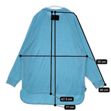 COGTHEBIGSMOKE 新品 ラグラン ADDISON BASEBALL TOP 定価28600円 ウール セーター ニット ブルー レディース コグ ザ ビッグスモーク【中古】5-1207T∞