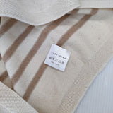 YURI+PARK 新品 MATHEA-B ボーダー 定価31900円 30-CJ012-FF12 コットン セーター ニット ベージュ レディース ユリパーク【中古】5-1201M∞