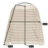 YURI+PARK 新品 MATHEA-B ボーダー 定価31900円 30-CJ012-FF12 コットン セーター ニット ベージュ レディース ユリパーク【中古】5-1201M∞