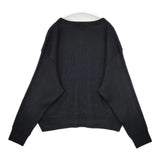 Fil Melange 新品 DEDE Cotton Wool Broad Stitch Smooth 定価27500円 デデ カットソー ブラック レディース フィルメランジェ【中古】5-1207T∞