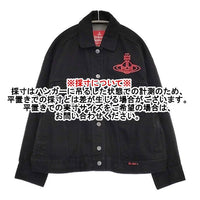 Vivienne Westwood Red Label ブラックデニム オーブ刺繍 デニムジャケット ブラック レディース ヴィヴィアンウエストウッドレッドレーベル【中古】5-1004M∞