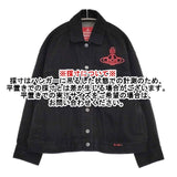 Vivienne Westwood Red Label ブラックデニム オーブ刺繍 デニムジャケット ブラック レディース ヴィヴィアンウエストウッドレッドレーベル【中古】5-1004M∞