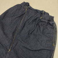 ZUCCa サルエルテーパード 製品加工 インディゴ パンツ ネイビー レディース ズッカ【中古】5-1004G∞