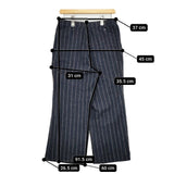 45R/45rpm ジャージフラノストレッチイージーパンツ 定価26400円 ウール パンツ ネイビー レディース フォーティーファイブアールピーエム【中古】5-1030T∞