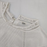 45R/45rpm インドカディのリボンレースdeTシャツ 定価71500円 刺繍 ブラウス シャツ ホワイト レディース フォーティーファイブアールピーエム【中古】5-1124M∞