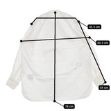 45R/45rpm 180番三子の908ビッグーグーシャツ 定価58300円 長袖シャツ ホワイト レディース フォーティーファイブアールピーエム【中古】5-1109M∞