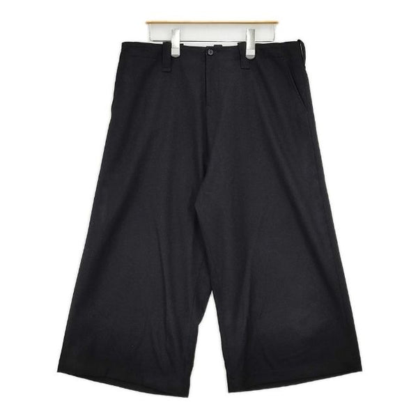 Y's YO-P17-104 ウール ワイド クロップドパンツ ブラック レディース ワイズ/Yohji【中古】5-1030T∞