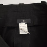 Y's YO-P17-104 ウール ワイド クロップドパンツ ブラック レディース ワイズ/Yohji【中古】5-1030T∞