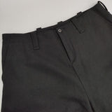 Y's YO-P17-104 ウール ワイド クロップドパンツ ブラック レディース ワイズ/Yohji【中古】5-1030T∞
