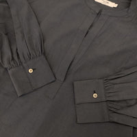 鎌倉シャツ Maker’s Shirt 鎌倉 Aライン スキッパーシャツワンピース ワンピース ネイビー レディース 鎌倉シャツ【中古】5-1004M∞