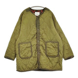 BAYFLOW キルティング ボア ノーカラー サイズ3 BM2211TA01 ジャケット コート カーキ レディース ベイフロー【中古】5-1103A♪