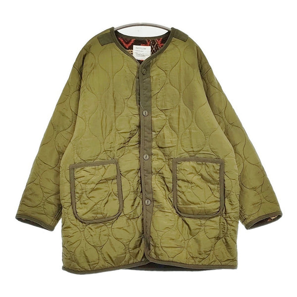 BAYFLOW キルティング ボア ノーカラー サイズ3 BM2211TA01 ジャケット コート カーキ レディース ベイフロー【中古】5-1103A♪