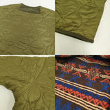 BAYFLOW キルティング ボア ノーカラー サイズ3 BM2211TA01 ジャケット コート カーキ レディース ベイフロー【中古】5-1103A♪