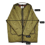 BAYFLOW キルティング ボア ノーカラー サイズ3 BM2211TA01 ジャケット コート カーキ レディース ベイフロー【中古】5-1103A♪