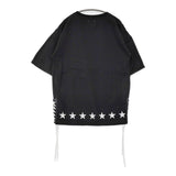 MINED/CONVERSE TOKYO レースアップ サイズ1 半袖Ｔシャツ カットソー ブラック レディース マインデニム/コンバーストウキョウ【中古】5-0708S♪