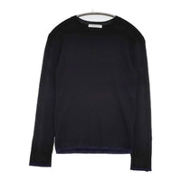Simplicite バイカラーリブニット セーター ニット ブラック ネイビー レディース シンプリシテェ【中古】5-1004M∞