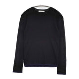 Simplicite バイカラーリブニット セーター ニット ブラック ネイビー レディース シンプリシテェ【中古】5-1004M∞