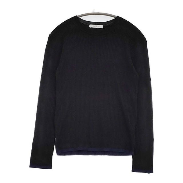 Simplicite バイカラーリブニット セーター ニット ブラック ネイビー レディース シンプリシテェ【中古】5-1004M∞