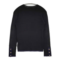 Simplicite バイカラーリブニット セーター ニット ブラック ネイビー レディース シンプリシテェ【中古】5-1004M∞