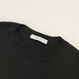 Simplicite バイカラーリブニット セーター ニット ブラック ネイビー レディース シンプリシテェ【中古】5-1004M∞