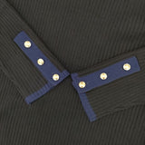 Simplicite バイカラーリブニット セーター ニット ブラック ネイビー レディース シンプリシテェ【中古】5-1004M∞
