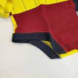 NIKE パッチワーク リメイク サイズS 半袖Ｔシャツ カットソー ネイビー イエロー レディース ナイキ【中古】5-0708S♪