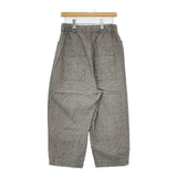 DIARIES リネンコットン チェック パンツ グレー レディース ダイアリーズ【中古】5-0804M∞