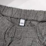 DIARIES リネンコットン チェック パンツ グレー レディース ダイアリーズ【中古】5-0804M∞