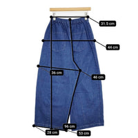 yuni 11ozデニム ハイウエストコクーンパンツ 1701PT013242 インディゴ デニムパンツ ブルー レディース ユニ【中古】5-1004G∞