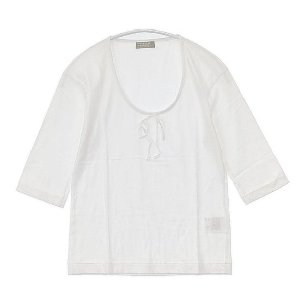MARGARET HOWELL 七分袖 コットン Ｔシャツ カットソー ホワイト レディース マーガレットハウエル【中古】5-0804M∞