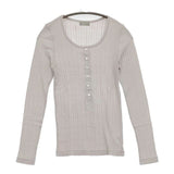 MARGARET HOWELL コットンカシミヤ 長袖Ｔシャツ カットソー ロンＴ グレー レディース マーガレットハウエル【中古】5-1004M∞